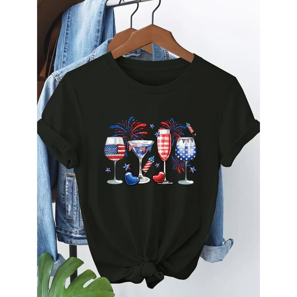 Camiseta Algodão Adulto, Infantil Plus Size Bebida North Americana EUA Streetwear Moda Premium