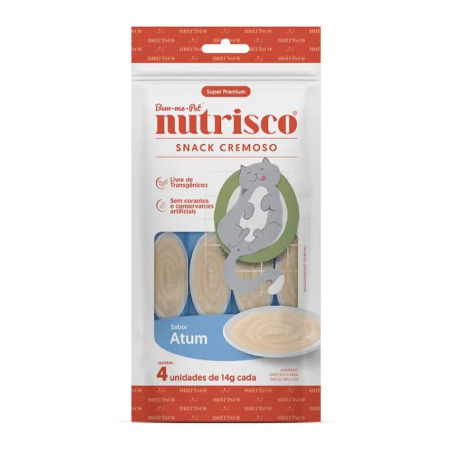 Petisco Purê Nutrisco sabor Atum (4 unidades) Gatos