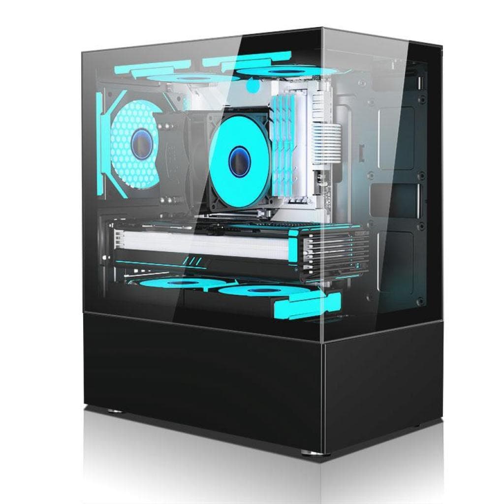 Gabinete Gamer Aquário M-ATX Preto PIXXO - Vidro, Sem Fonte/Fans, CG200B