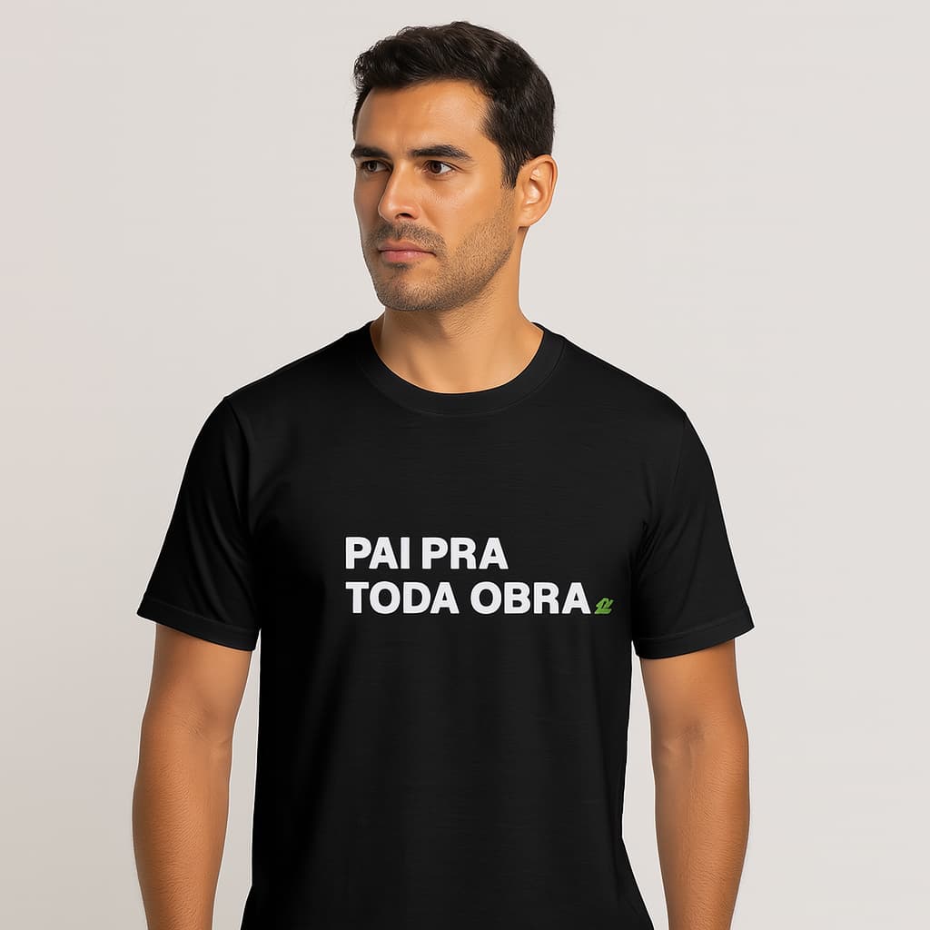 Camiseta Pai Pra Toda Obra Frases De Presente Dia Dos Pais Camisa LCMTV