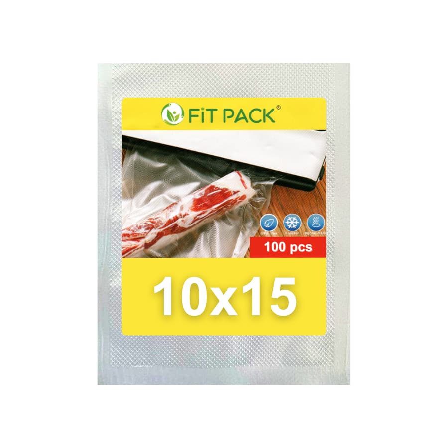 100 Sacos Plástico Gofrado 10x15cm Embalagem Ranhuras P/ Seladora A Vácuo - W1015