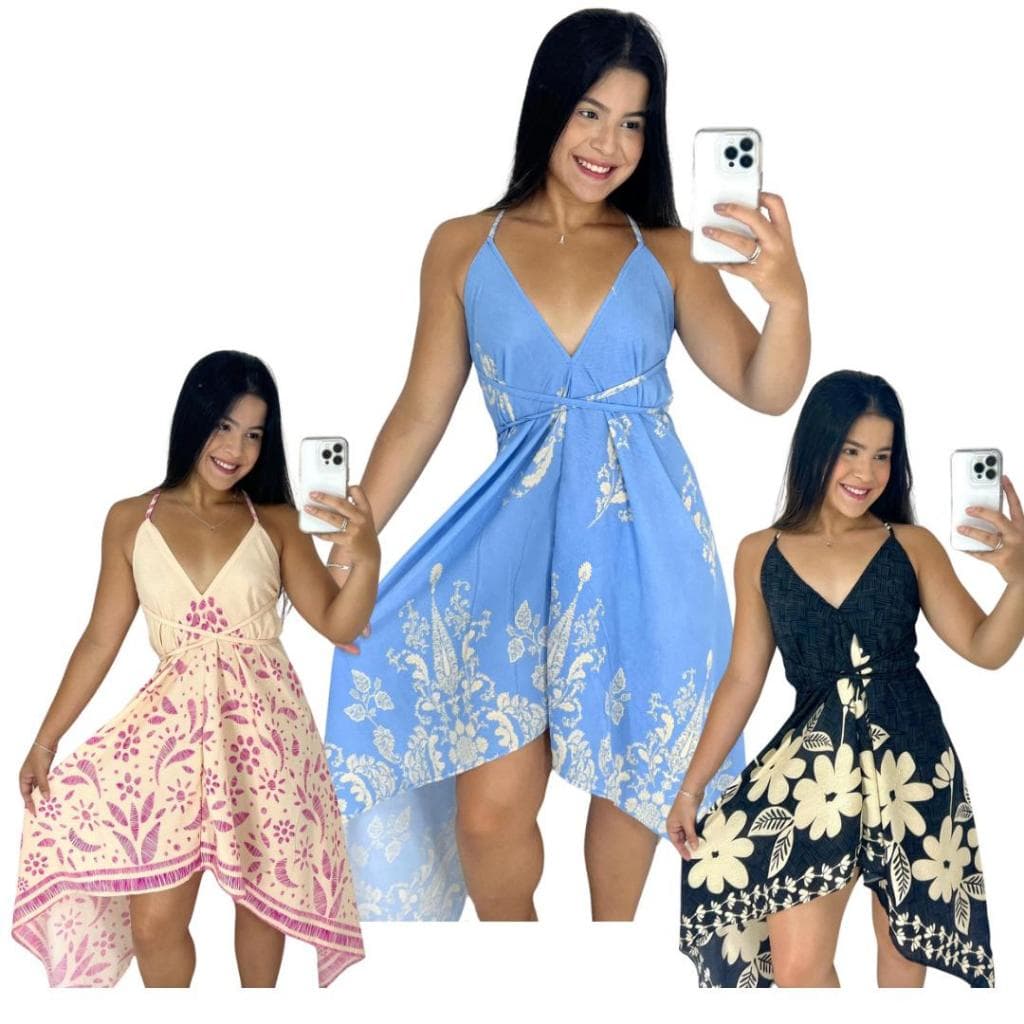 Vestido Feminino Envelope Soltinho Premium Moda Praia