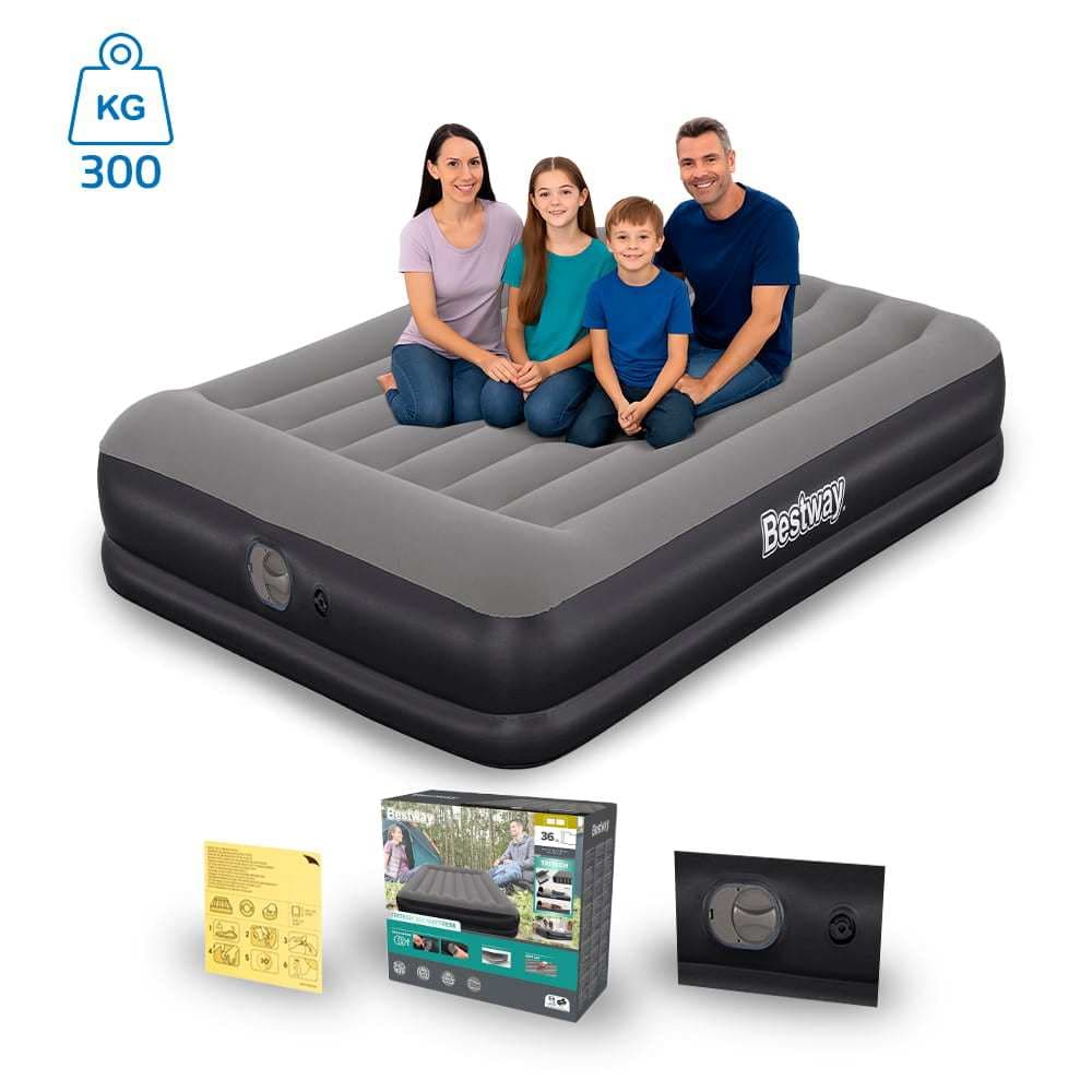 Colchão Inflável Casal Queen Bivolt Até 300kg Tritech Elétrico Bomba Embutida USB Bestway