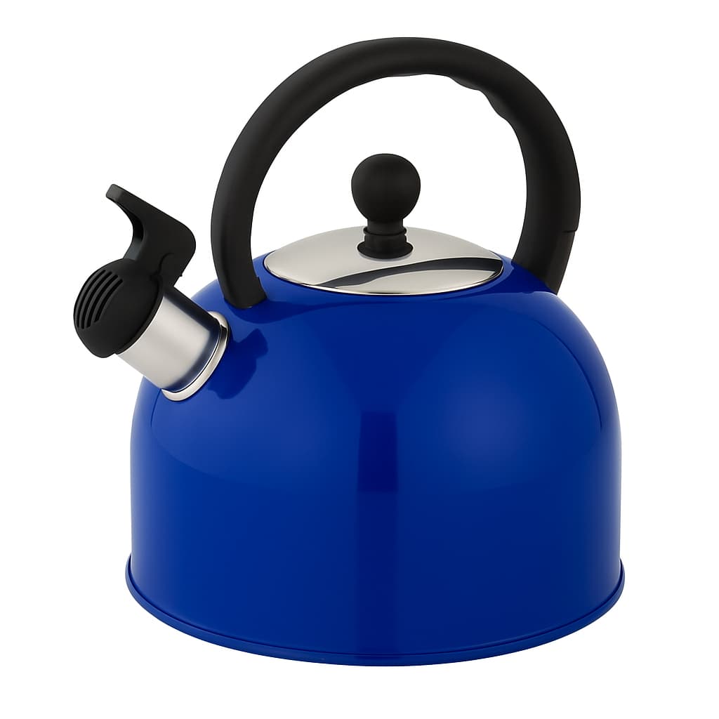 Chaleira Inox 2L com Tampa Alça Térmica e Apito para Café Bebidas Chá Premium