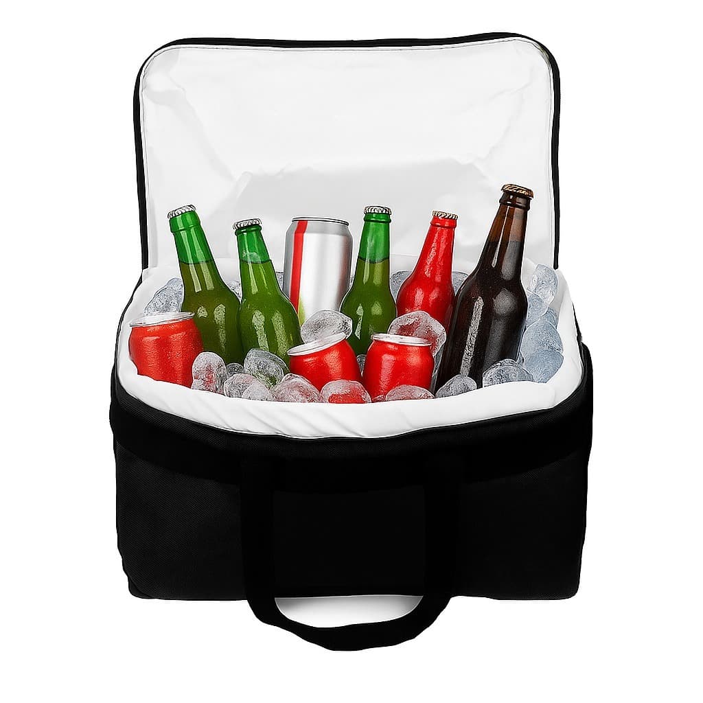 Bolsa Térmica 40L Grande e Reforçada – Cooler Portátil, Impermeável e Não Vaza- Cor Preta