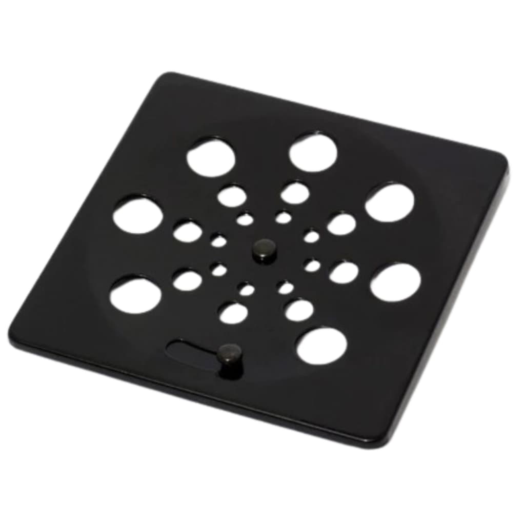 Tampa Grelha Ralo 15x15 Cm de banheiro Quadrado PRETO ABS Abre e Fecha - banheiro ralo