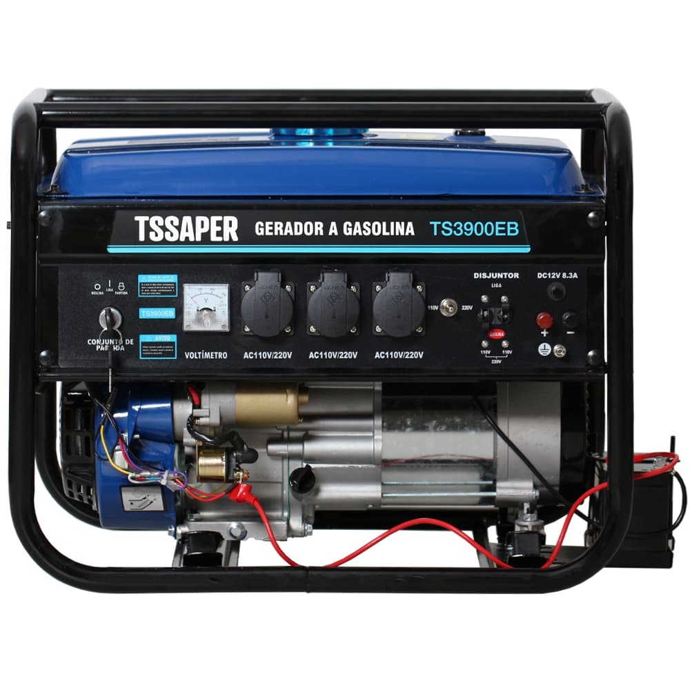 Gerador de Energia a Gasolina 3,75kva Partida Elétrica Monofásico C/ tecnologia AVR 110/220V Tssaper