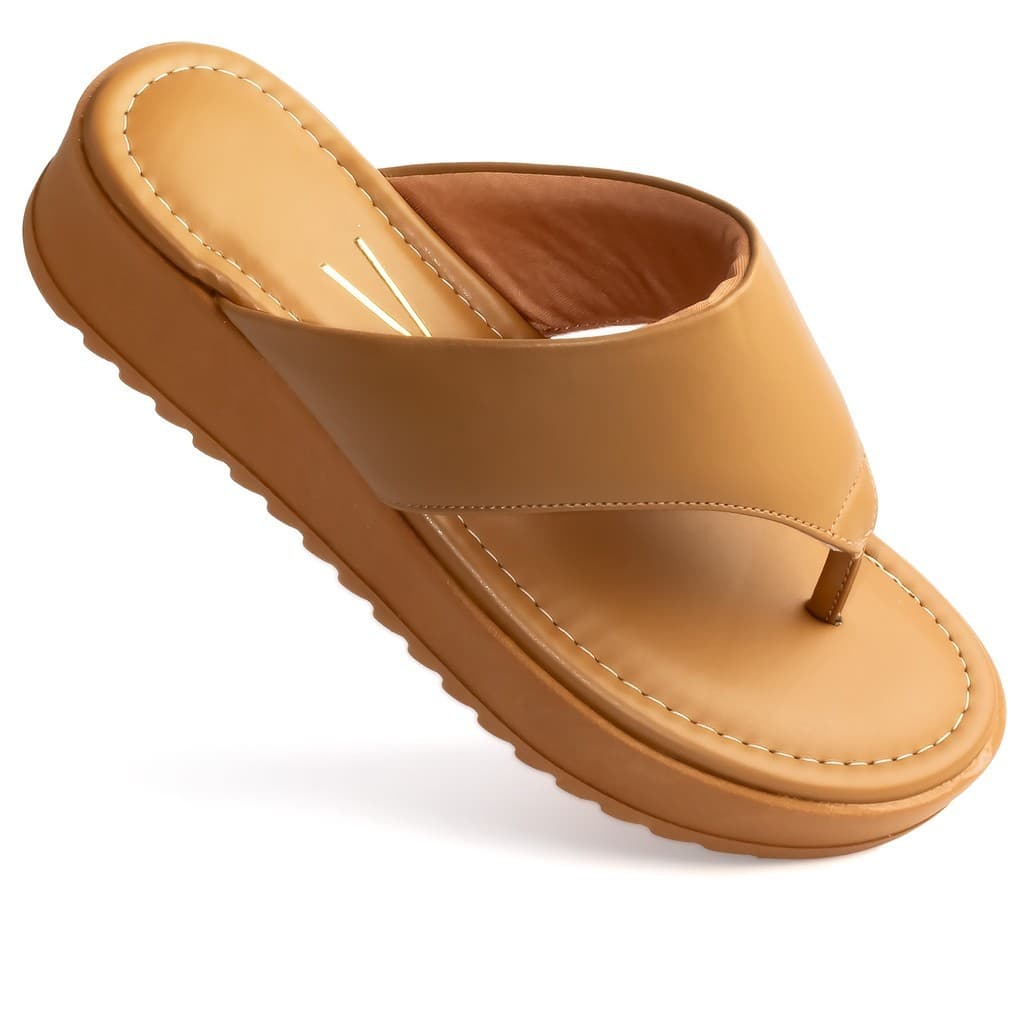 Tamanco Vizzano Feminino Plataforma Flat 6492-319 Acolchoado Caramelo