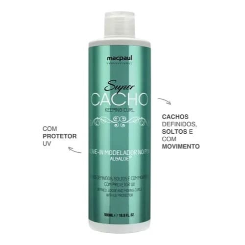 LEAVE-IN MODELADOR NO POO SUPER CACHO 500ml MACPAUL
