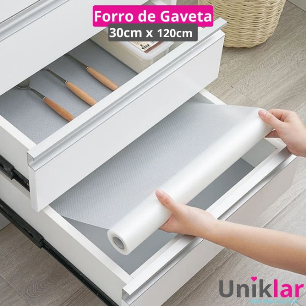 Forro de Gavetas Armarios 30cm×120cm Plástico Flexível PVC