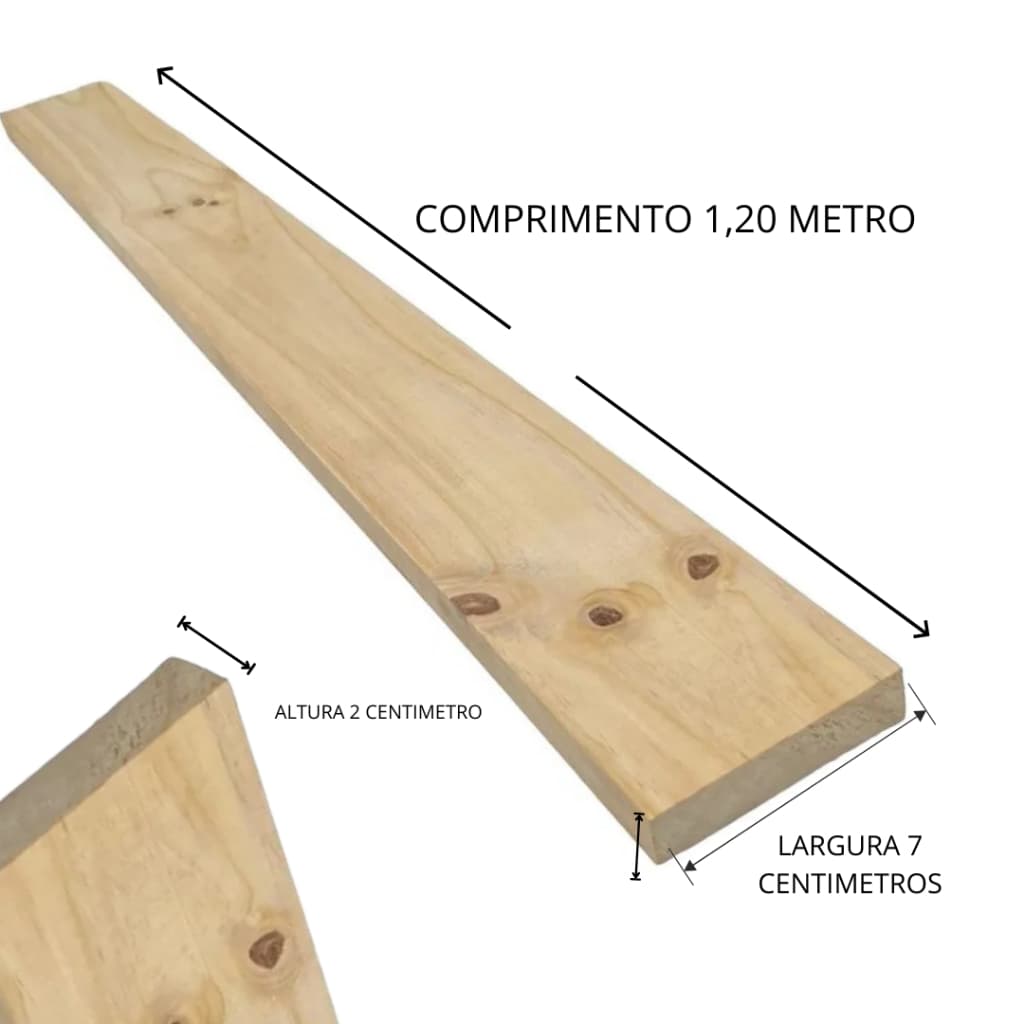 RIPA MADEIRA 01 UNIDADE MEDIDA 1,20X7X2 PARELHADA PARA ARTESANATO SOB MEDIDA