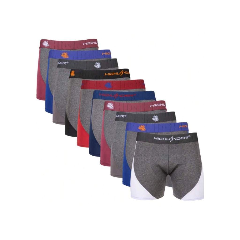 Kit 10 Cuecas Box Boxer Masculino Adulto em Poliéster - Conforto Garantido