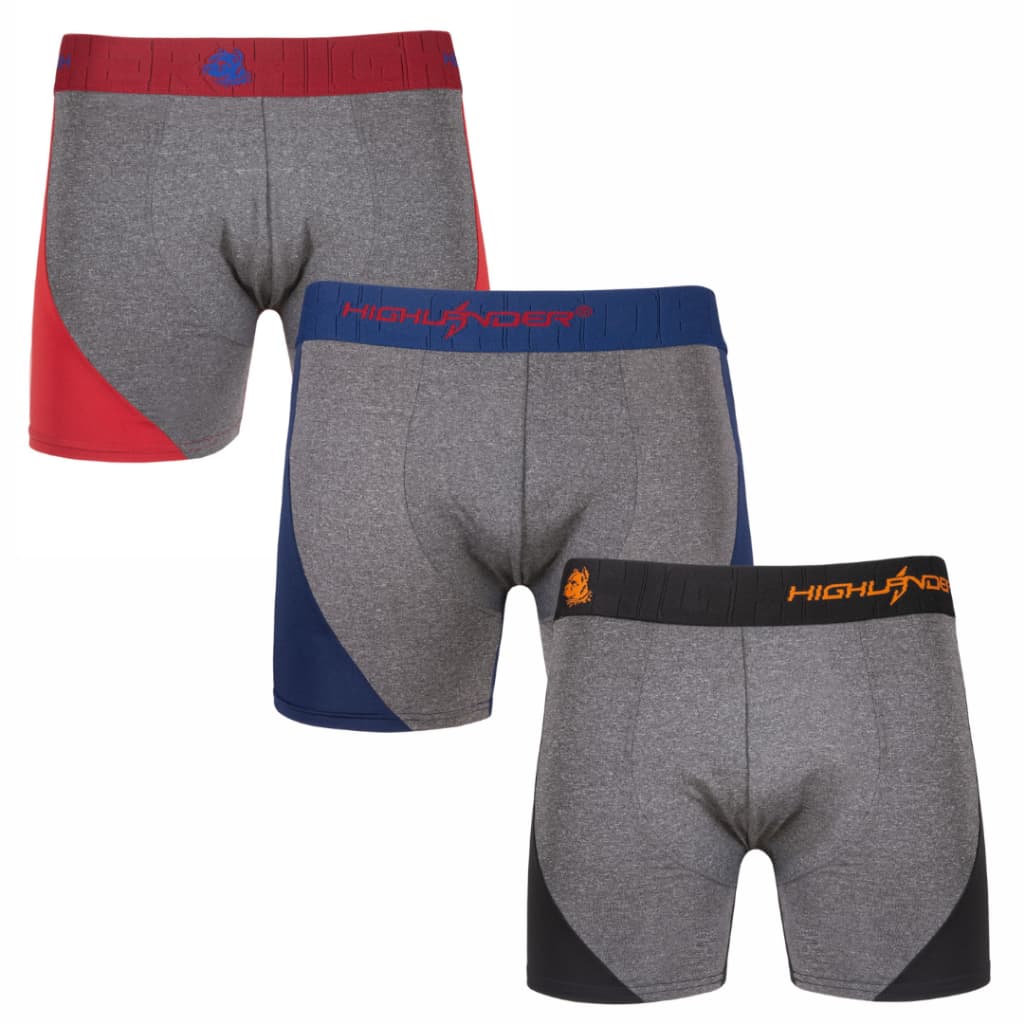 Kit 3 Cueca Boxer Box Romantic em Poliéster - Moda  Intima Masculina