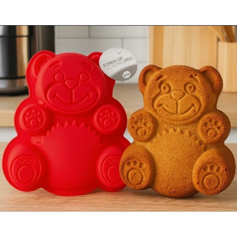 Forma Silicone Urso Bolo Gelatina Gelo Chocolate Air Fryer Forno