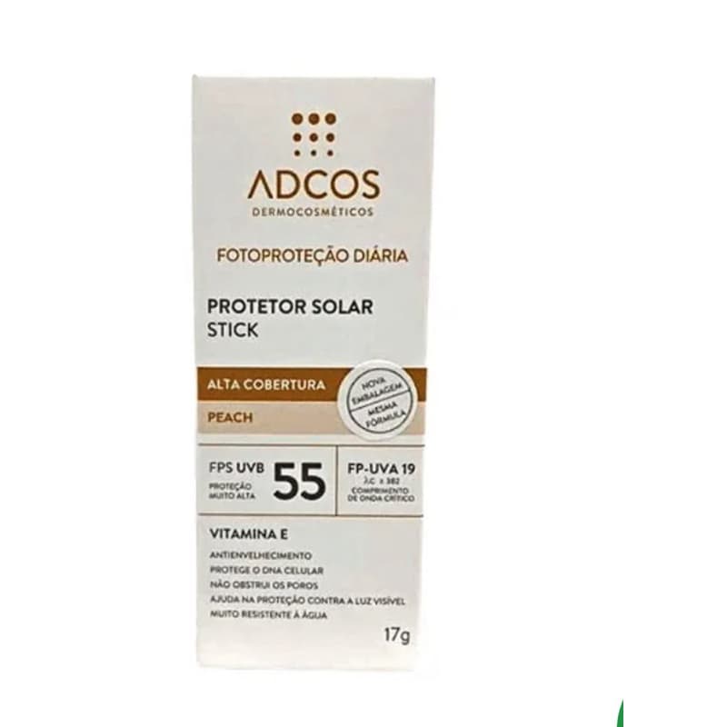 Protetor Solar Facial Adcos FPS 55 Peach 17g