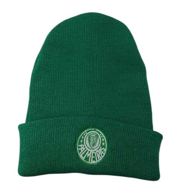 TOUCA GORRO DO PALMEIRAS EMBLEMA BORDADO DE TRICO ADULTO