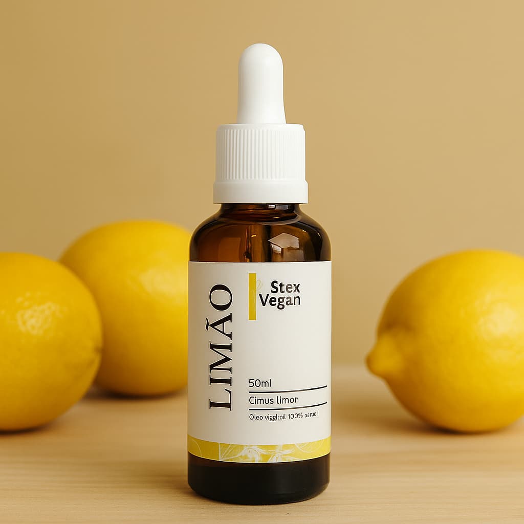 Óleo Vegetal de Limão 100% Natural e Puro 50mL | Controla Oleosidade, Clareia a Pele e Hidratação Refrescante