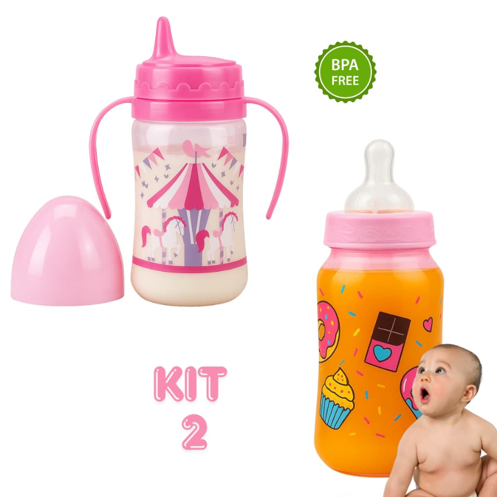 Kit 2 Copos de Treinamento Para Bebês 270ml
