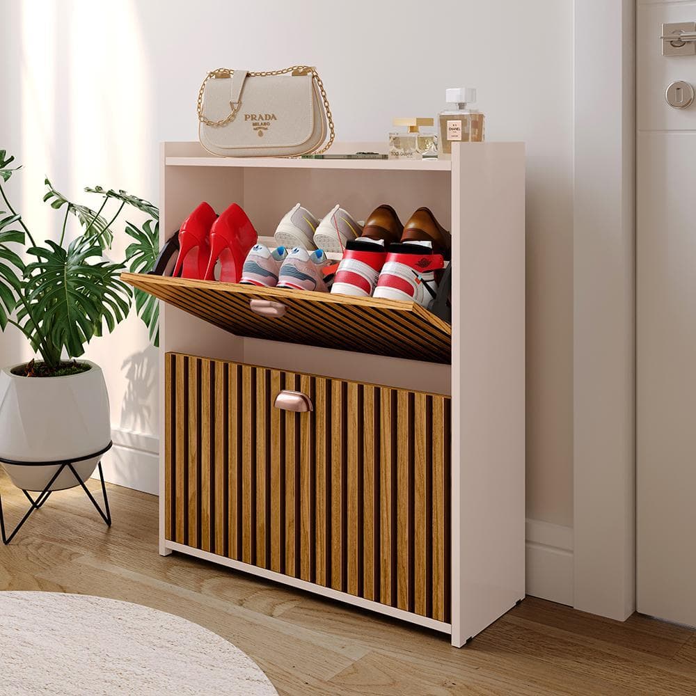 Sapateira De Madeira Para Até 12 Pares Modelo Vertical Slim