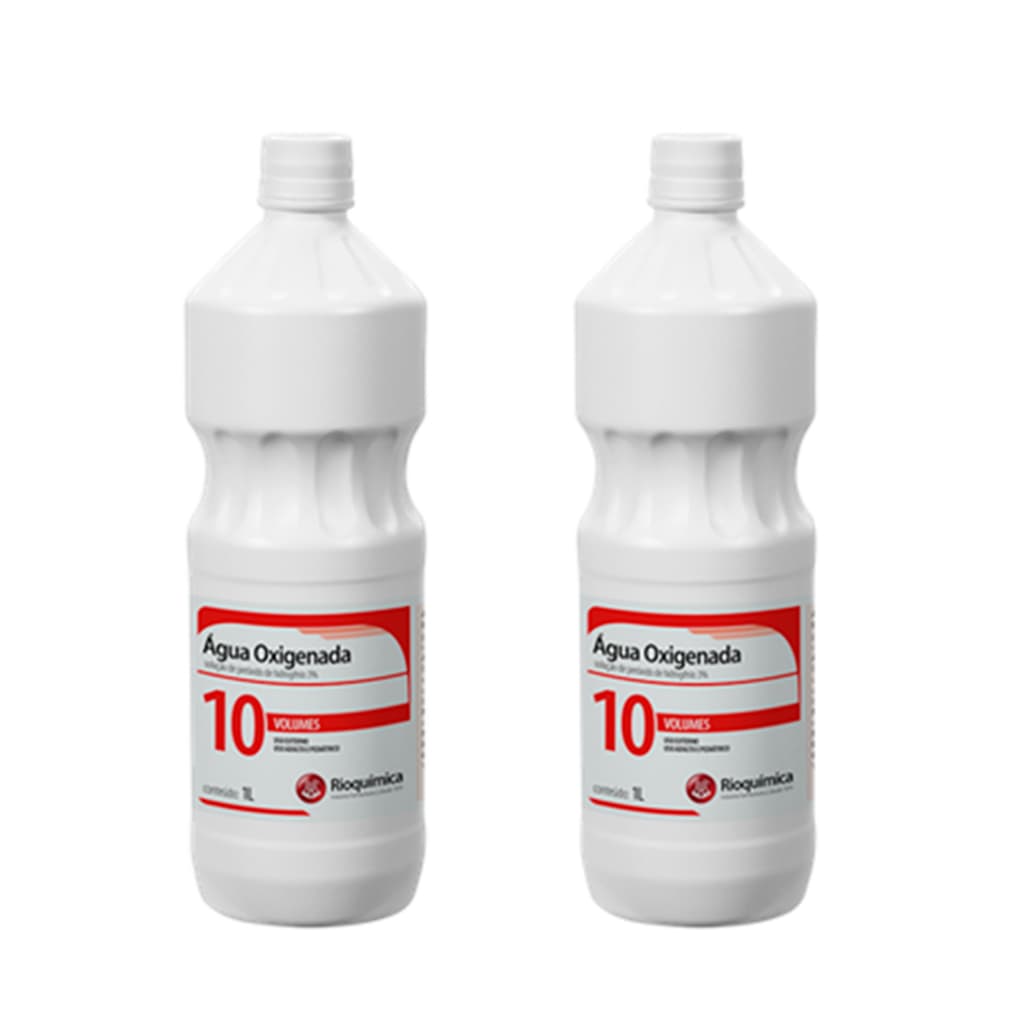 Kit C/ 2 Água Oxigenada Volume 10 (1 Litro cada) - Total 2 Litros