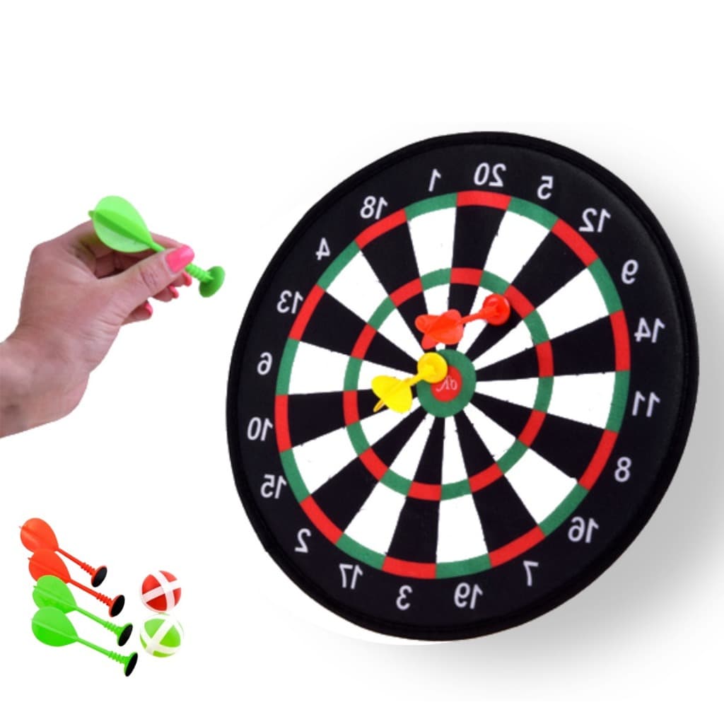Brinquedo ACERTE O Alvo Infantil 2 bolas 2 dardos SEM PONTAS DARDOS BOLINHA GRUDA ARREMESSO SEGURO