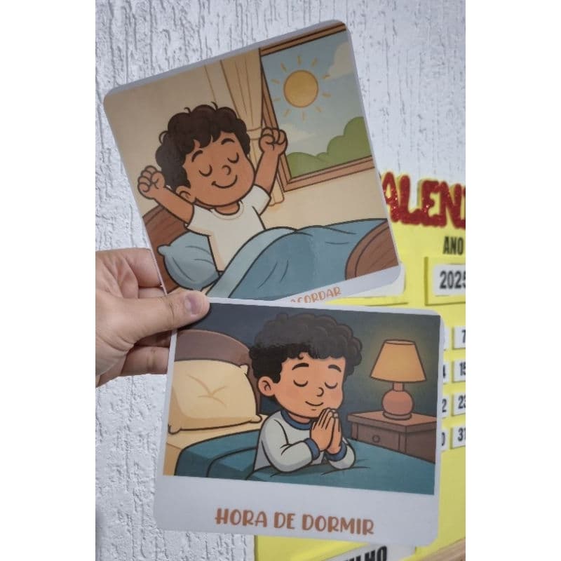 Kit Educativo: Convivência e Rotina Familiar | Cartões Plastificados e Ilustrados