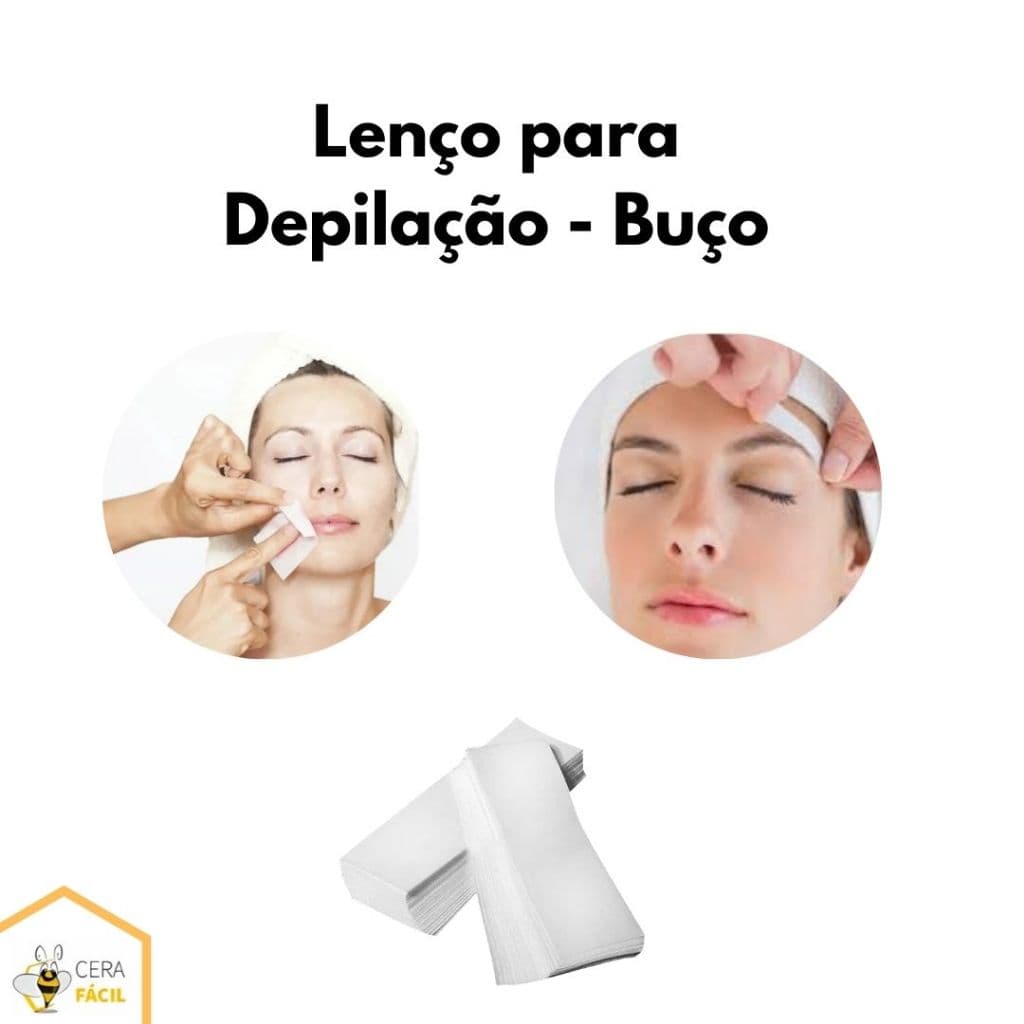 100un - Papel Falso Tecido Lenço Depilação Buço Viscose