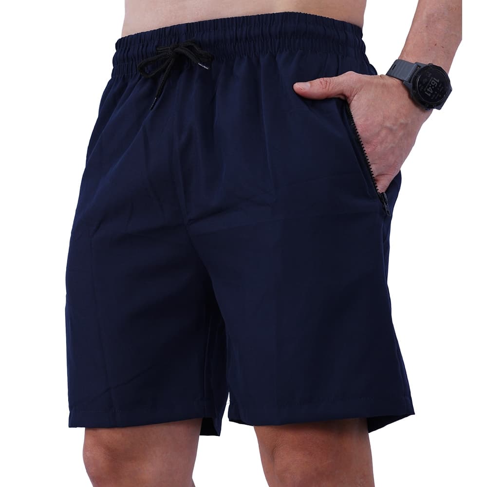 Bermuda em Tactel com Elastano Masculino Marphim Bolso com Ziper Varias Cores