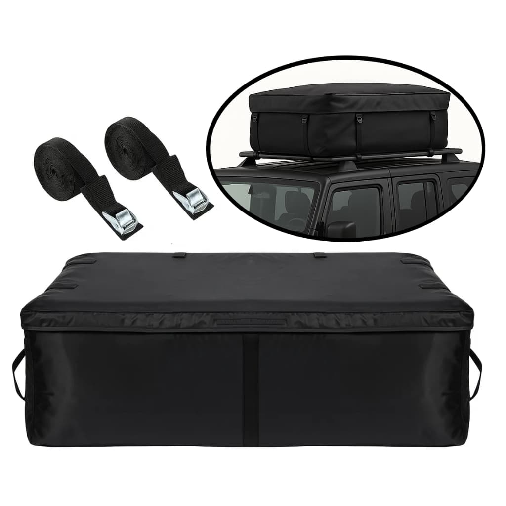 Maleiro De Teto 350 L P/ Viagem Bagageiro Universal De Carro + Cinta