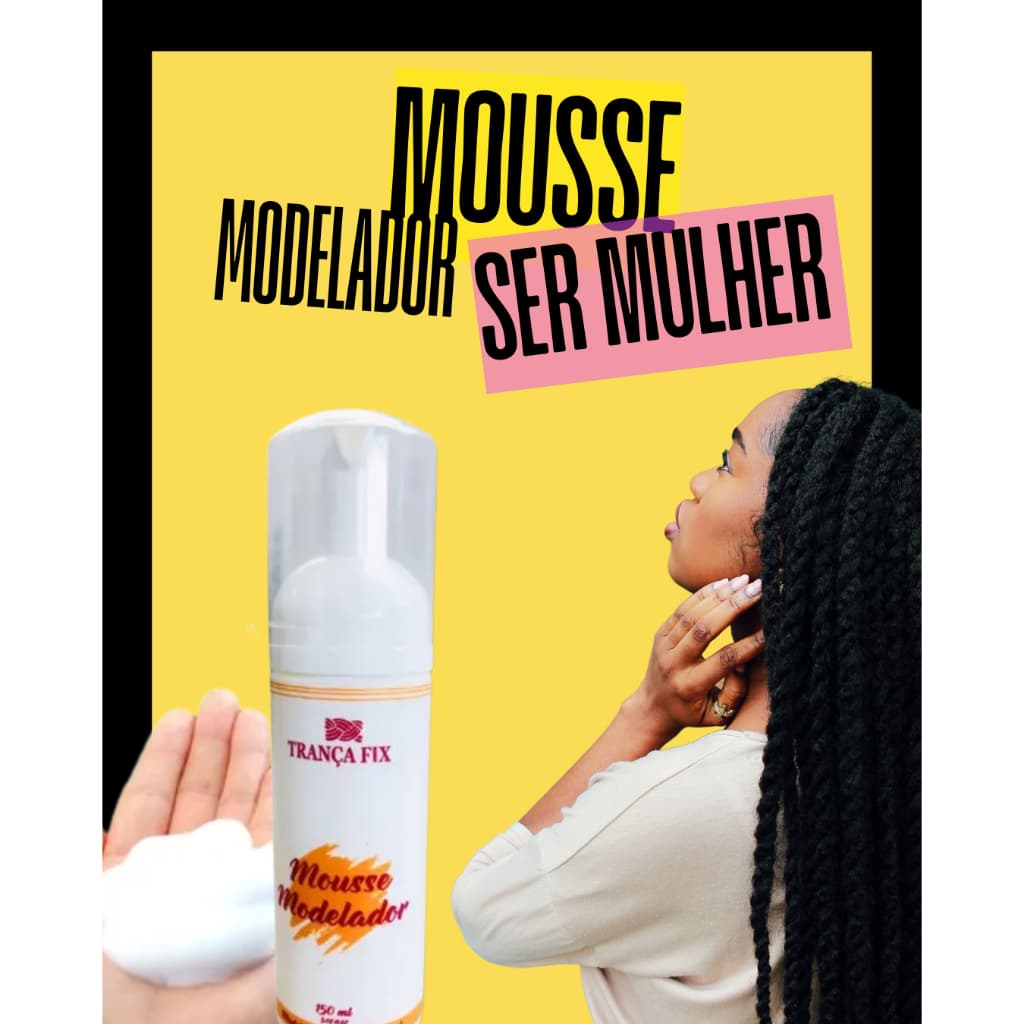 Mousse Modelador Baby Hair Disciplina Fixa Trança Fix 150mL