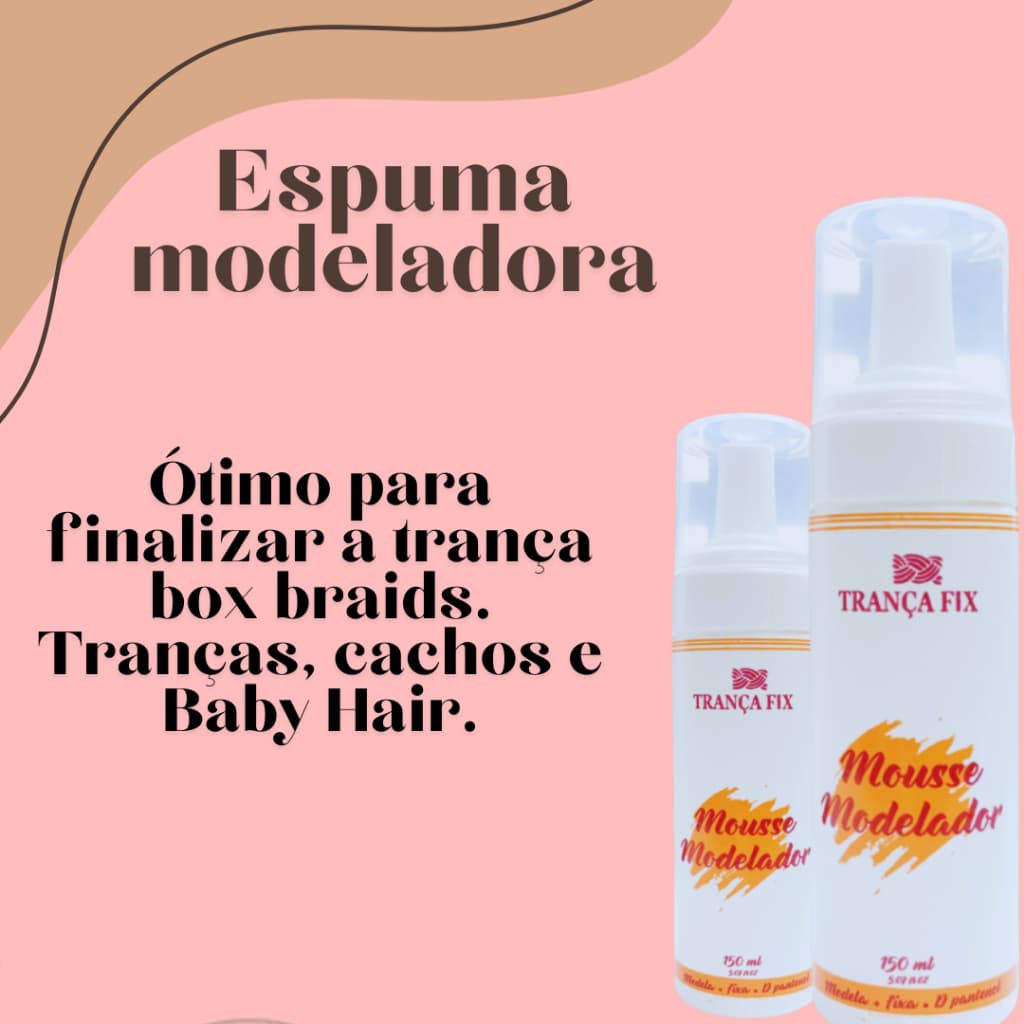 Mousse Modelador Disciplinante 150ml Trança Fix Alta Fixação