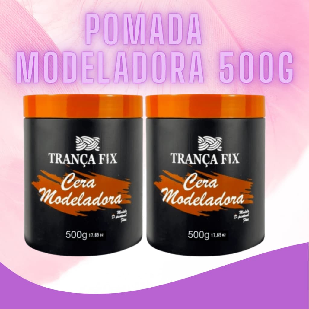 500G Cera Pomada Modeladora Trança Fix Anti Frizz Nagô Box Braids Baby Hair, 500G Cera Pomada Modeladora Trança Fix Anti