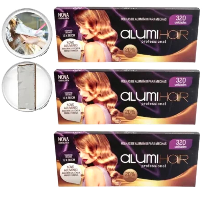 Papel Aluminio Mechas Alumihair 12x30 320unid  3 Unid