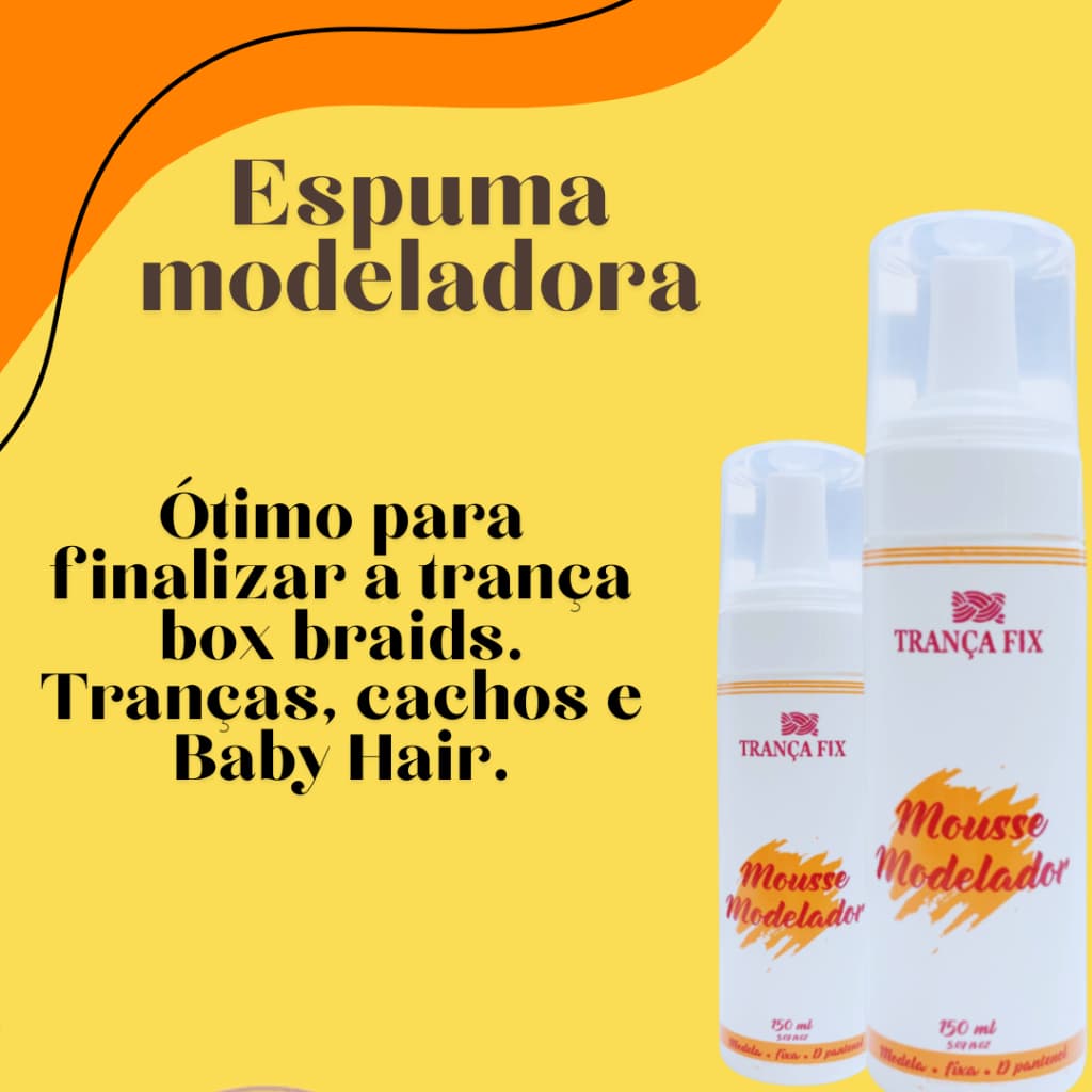 Espuma Modeladora Disciplinante 150ml Trança Fix Alta Fixação
