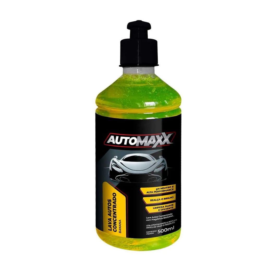 Lava Autos Limpeza Concentrado Banana Brilho 500ml Automaxx