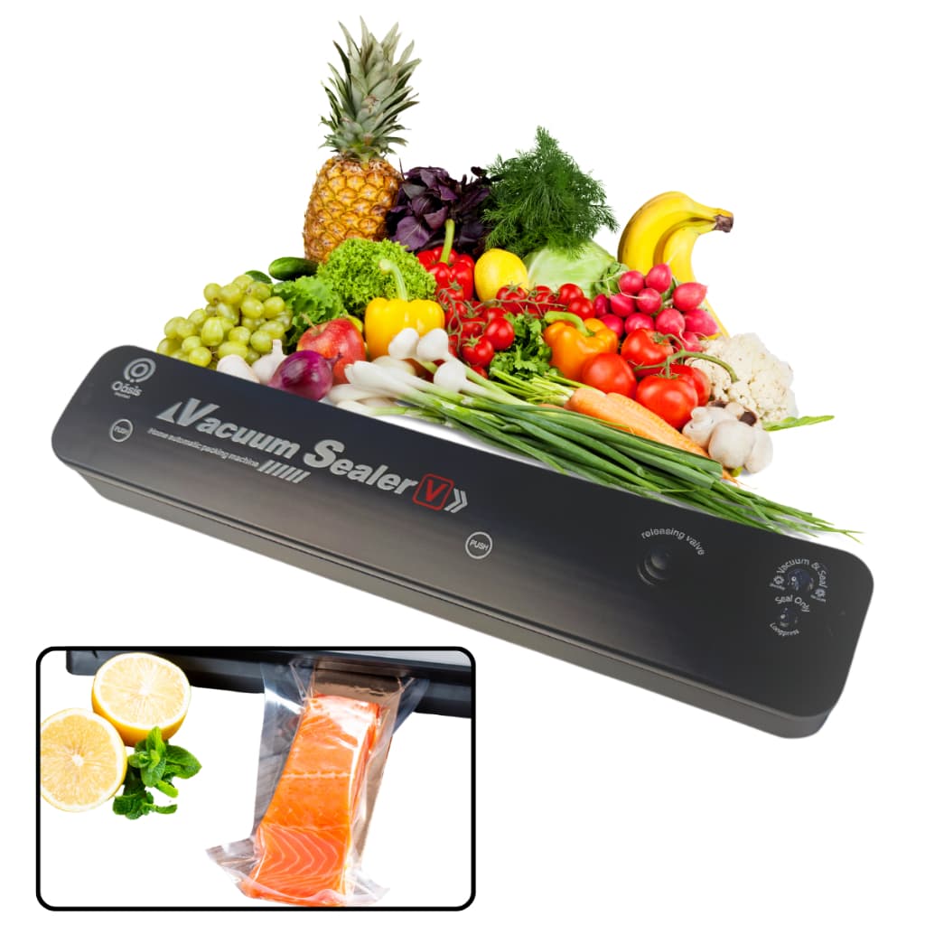 Seladora Completa à Vácuo Armazena Alimentos Domésticos Embaladora Organização Alimentar
