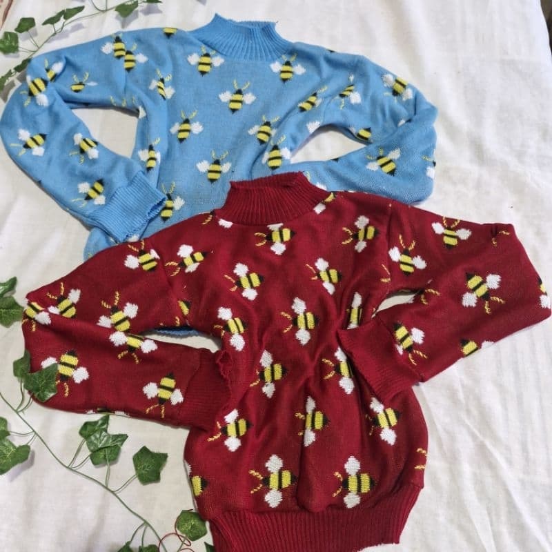 sueter  infantil, estampada de abelhinha, abelhas