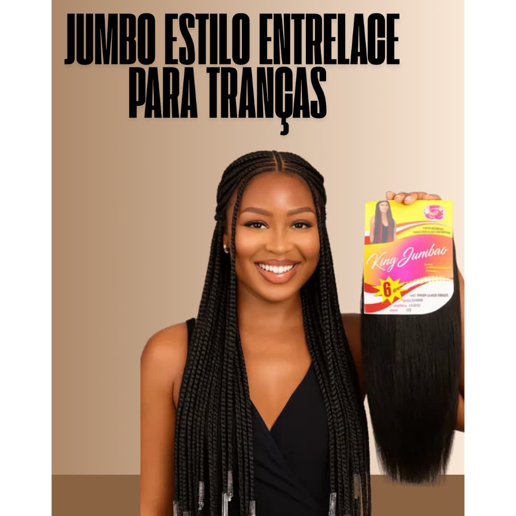 cabelo jumbo para trança 130cm 400 Gramas