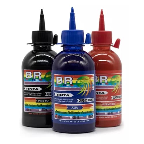 KIT 3 Tintas Marcador de Quadro Branco - 250ml