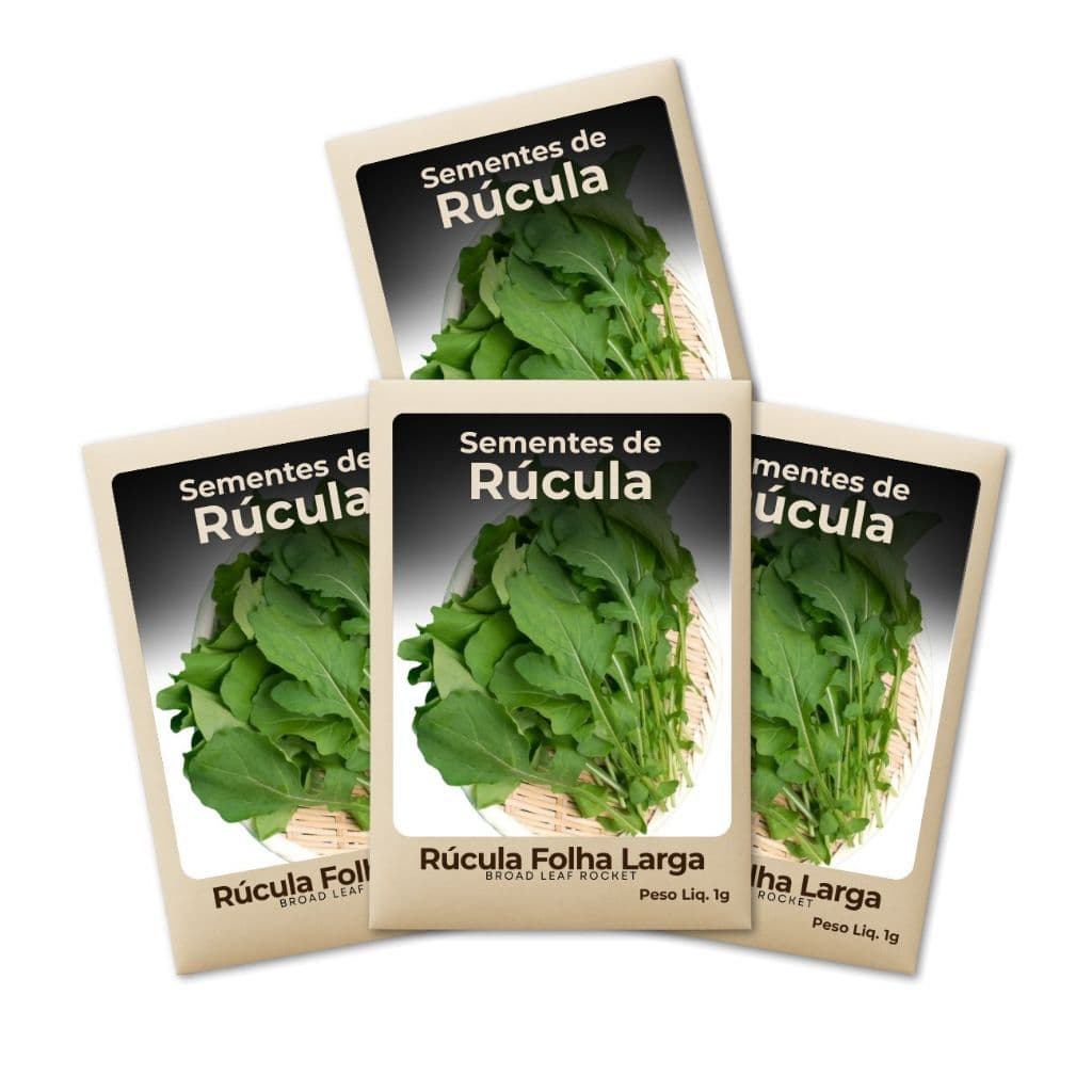 Rúcula Sementes Crescimento Saudável Hortas Verticais Produção Garantida Cultivo Simples-Leve 4un
