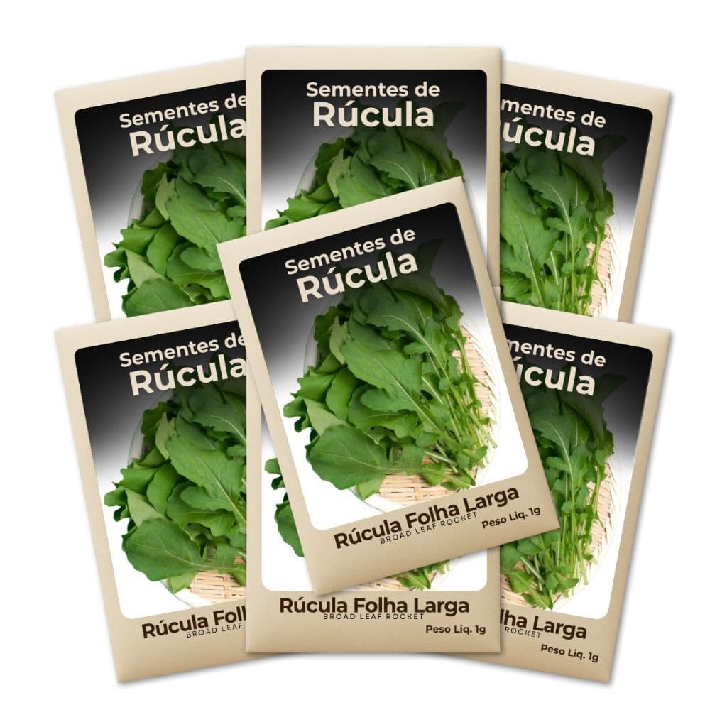 Rúcula Folha Larga Semente Cultivo Fácil Produção Constante Crescimento Saudável Hortas-Kit 7un