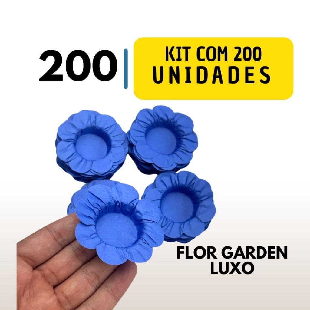 200 Forminhas Doces Finos Flor Garden Luxo – Casamento, Festa e Eventos Elegantes