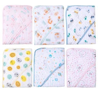Kit com 2 Toalhas de Banho Fralda Soft Bebê Com Capuz