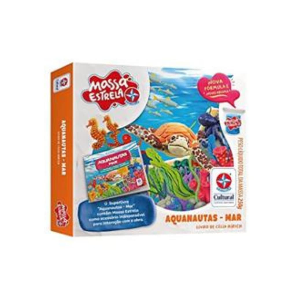 Massa Estrela Massinha de Modelar + Super Livro Aquanautas Mar - Estrela