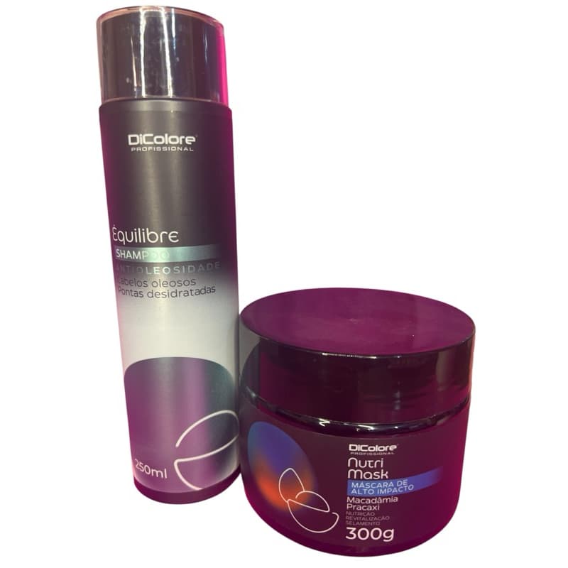 💛 Kit Dicolore – Shampoo Équilibre + Máscara Nutri Mask 💛 ✨ Equilíbrio, hidratação e brilho profissional! ✨