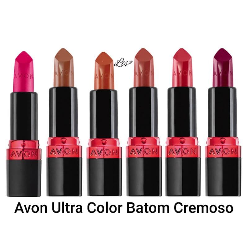 Avon Batom Ultra Cremoso Ultra Color FPS 50 - Marrom Nude Malva Rosa Vermelho Terracota