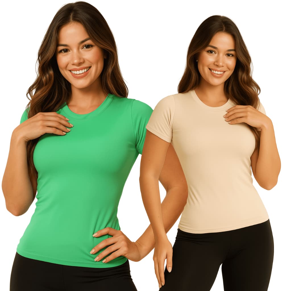 Blusinha Básica Feminina Tecido Suplex Várias Cores Tshirt Camiseta