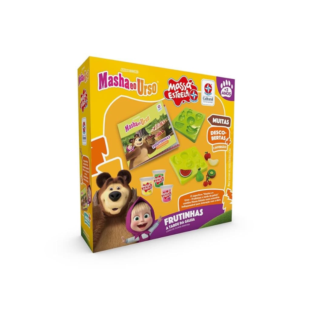 Massa Estrela Massinha de Modelar Masha e o Urso + Superlivro Frutinhas A Tarde da Geleia - Estrela