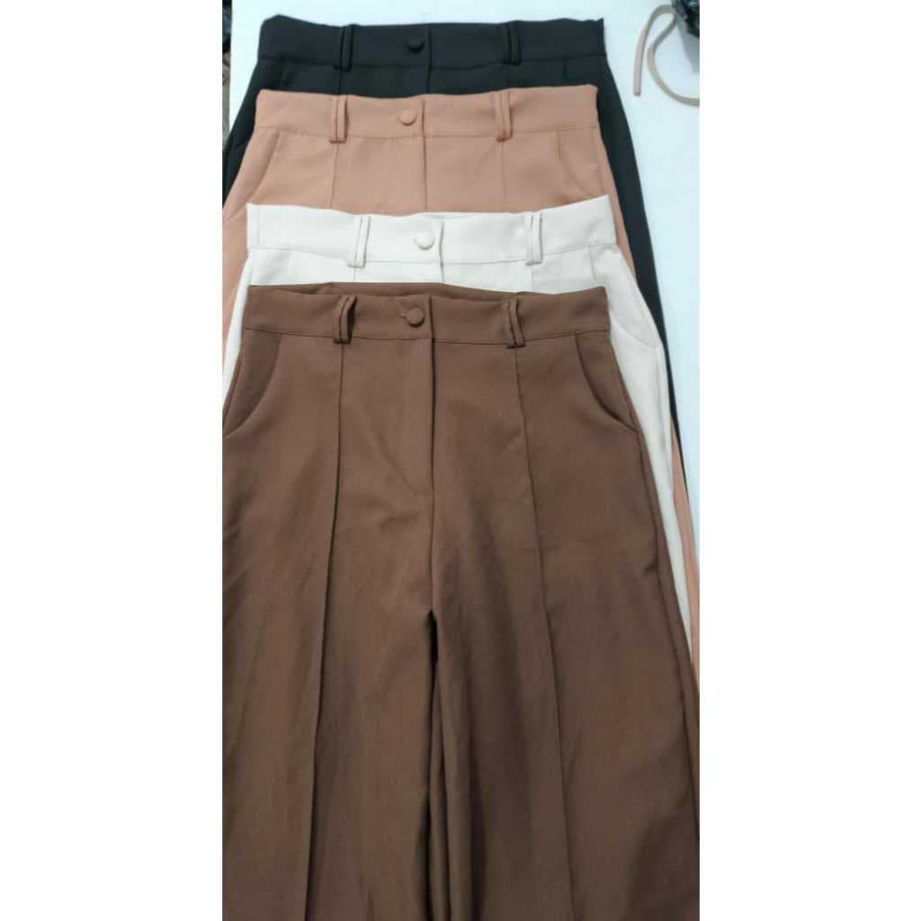 Calça pantalona Reta Feminina com Cintura Alta – Look Sofisticado