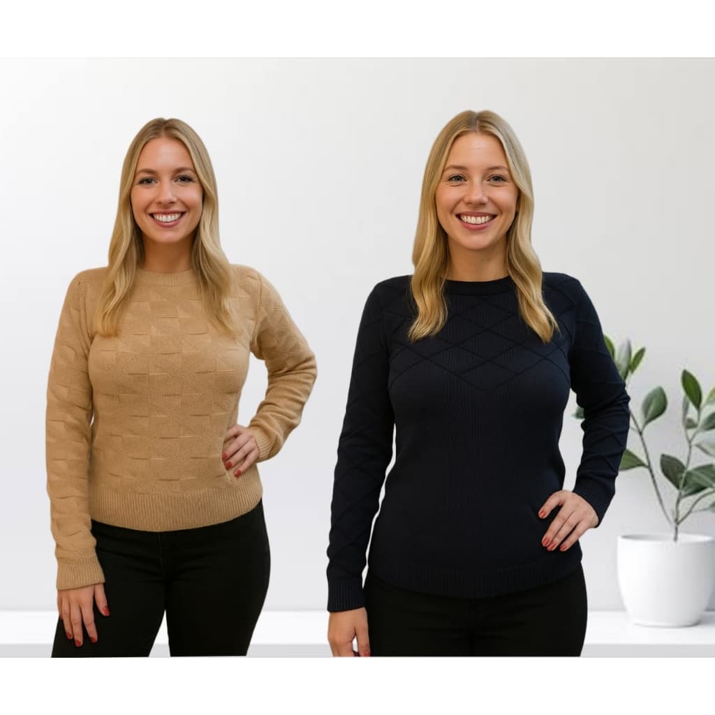 Blusa Feminina Manga Longa de Tricô Modal